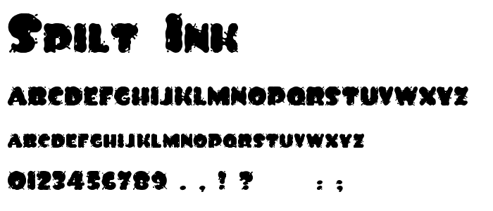 Spilt Ink font